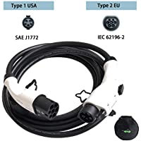 K.H.O.N.S. EV Cable de Carga Tipo 1 a Tipo 2 32A para Tipo 1 para Coche eléctrico- Vehículos Eléctricos Cargador Cable…
